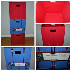 Red and Blue Storage Cubes & Over-the-Door Organizer